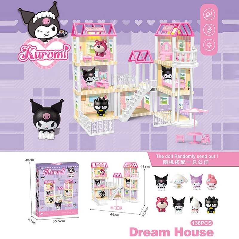 Будиночок з героями 7 SY-6 Штрих=42056 (24) підсвічування, фігурка героя, 3 поверхи, меблі, в коробці