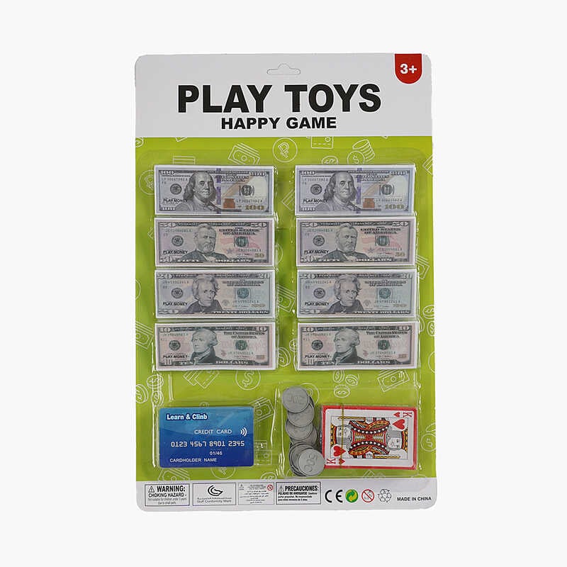 Гроші 929-082 B (144/2) банкноти, монети, картка, гральні карти, на листі