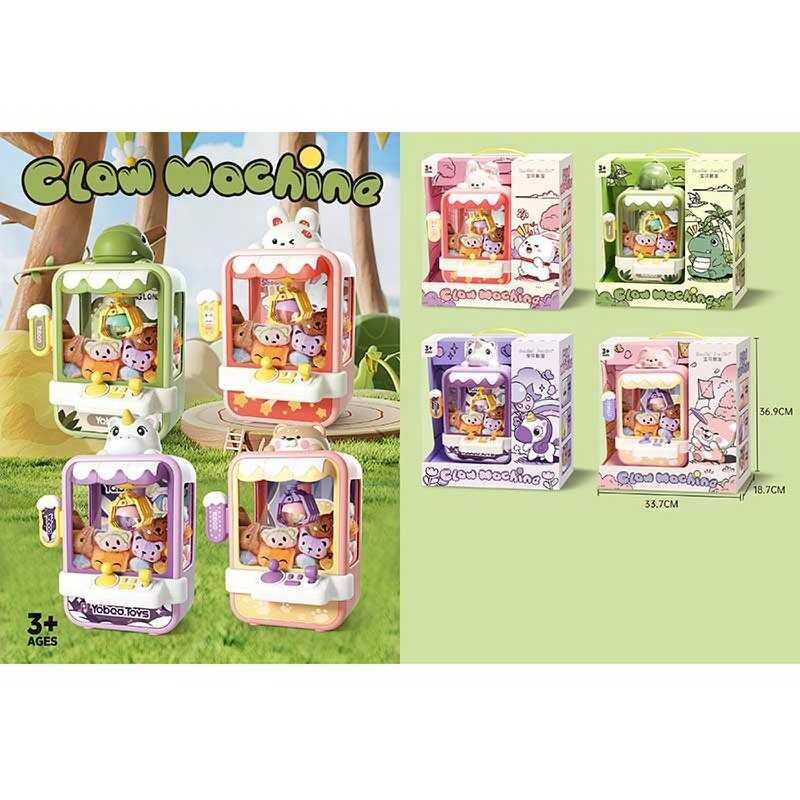 Ігровий автомат 666-5 ABCD (12) 4 види, мелодії, регуляція гучності, механічний важіль, м'які іграшки, кульки, в коробці, ВИДАЄТЬСЯ ТІЛЬКИ МІКС ВИДІВ