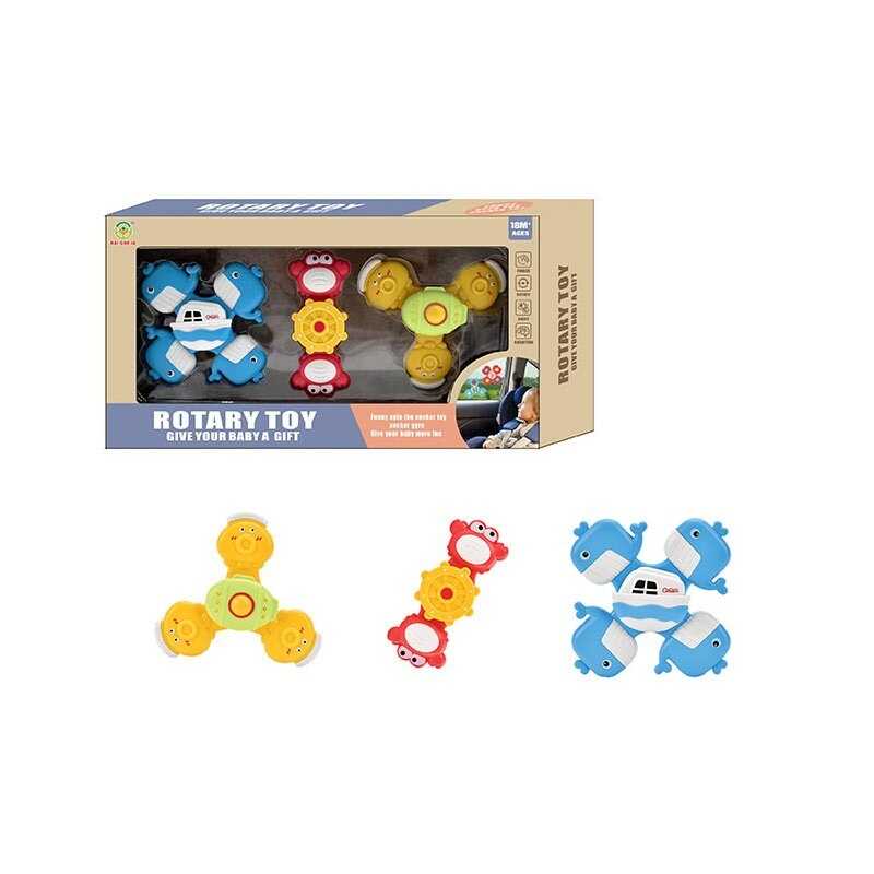 Брязкальце-спінер 2192 E-48-2 (60/2) 3 штуки, присоски, в коробці