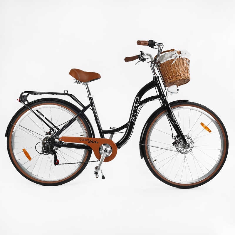 Велосипед міський Corso "Sonata" SN-28033 + КОШИК  