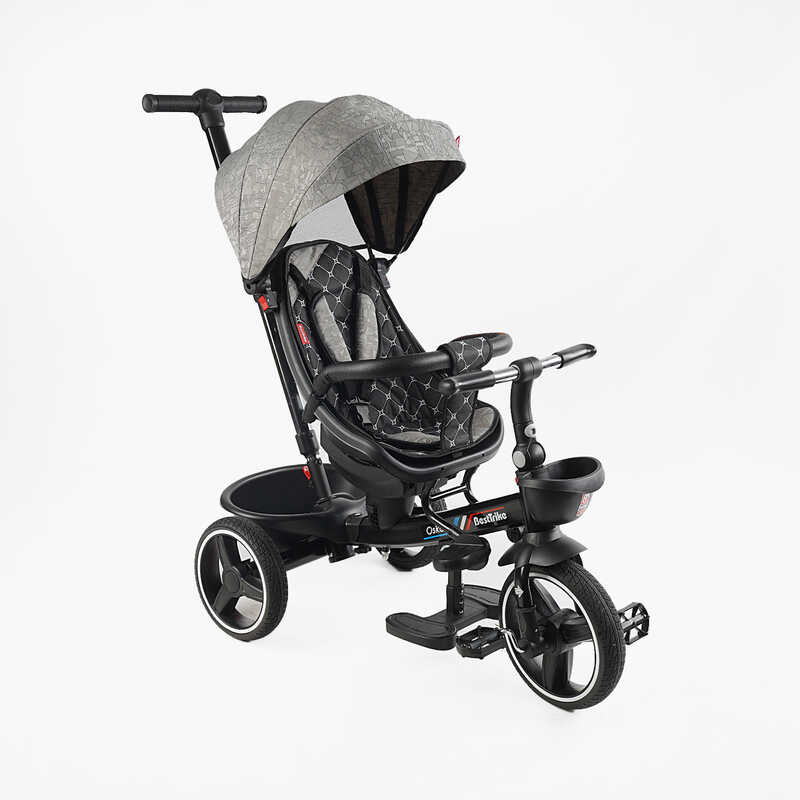 Велосипед 6390 – 18-698 BestTrike "Oscar" (1) ПОВОРОТНЕ СИДІННЯ, КЕРМО СКЛАДАЄТЬСЯ, КОЛЕСА З ПРОГУМОВАНИМ PU, КОШИК, ТЕЛЕСКОПІЧНА РУЧКА