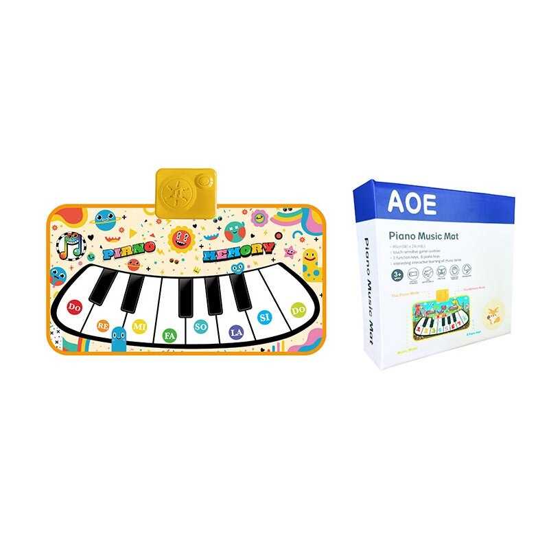 Килимок музичний 66399 y-12 (108/2) 46.5 х 3 х 25 см, на батарейках, піаніно, режим пам'яті, музика, в коробці