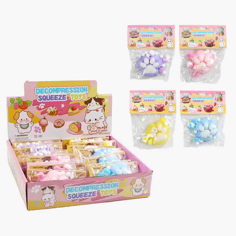 Гра антистрес С 70362 (24) ЦІНА ЗА 16 ШТУК В БЛОЦІ, “Лапка”, кульки, в коробці