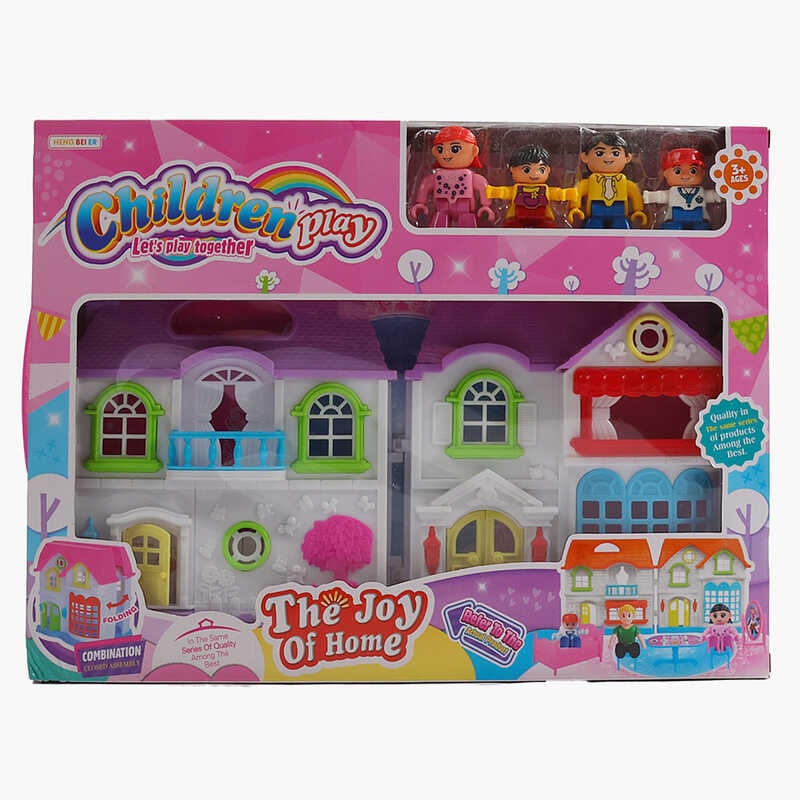 Будинок 8166-4 A (36/2)  фігурки, стіл та стільчики, розмір будинку 17 х 19.5 см, в коробці