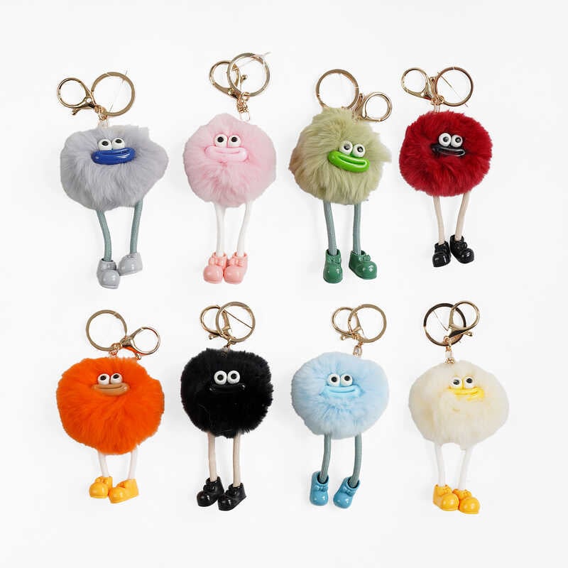 Брелок M 17954 (600) ЦІНА ЗА 1 ШТУКУ, висота - 10 см, текстиль, кільце, карабін