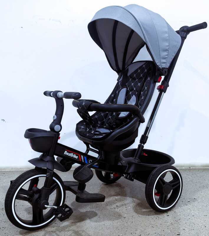 Велосипед 6390 – 19-306 BestTrike "Oscar" (1) ПОВОРОТНЕ СИДІННЯ, КЕРМО СКЛАДАЄТЬСЯ, КОЛЕСА З ПРОГУМОВАНИМ PU, КОШИК, ТЕЛЕСКОПІЧНА РУЧКА