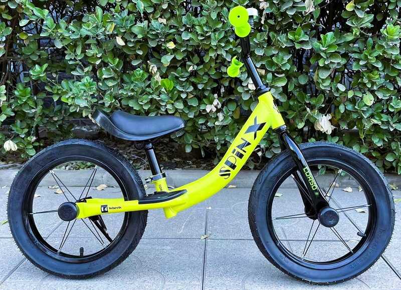 Велобіг "CORSO Spin-X" PX-605-82 (1) сталева рама, колесо 14", надувні колеса, підніжка, підставка для ніг, дзвіночок