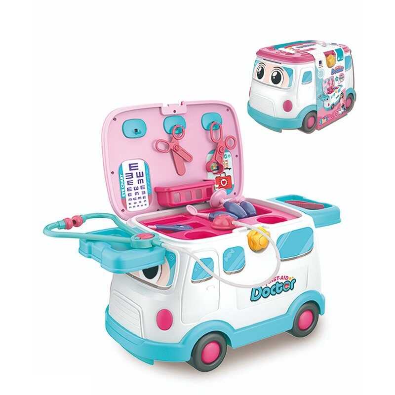 Набір лікаря 661-543 (12/3) 16 предметів,  стетоскоп, ножиці, шприц, градусник, окуляри, в боксі