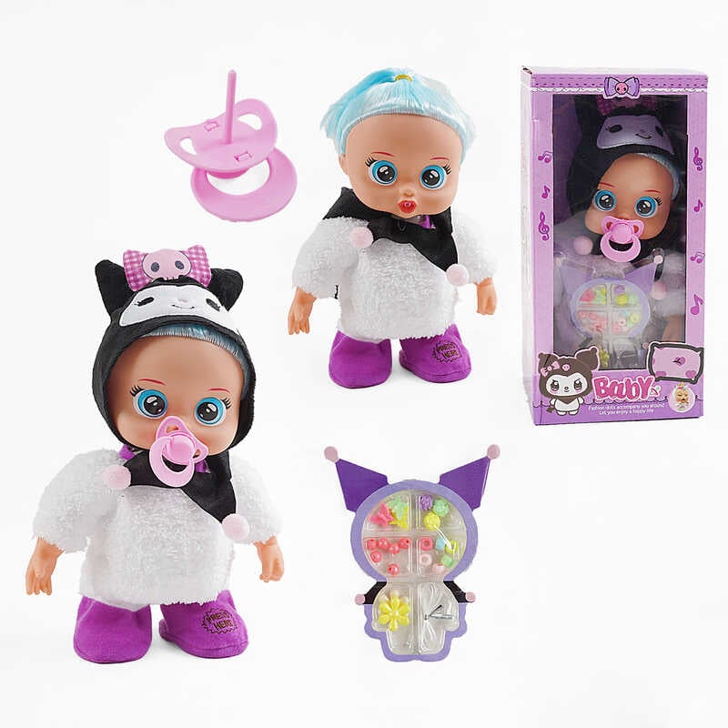 Пупс TK 2427 (40/2) висота 30 см, музичний чип, рухається, пісня англійською мовою,пустишка, набір прикрас, в коробці