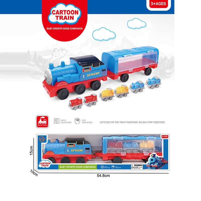 Потяг 412-1 (36/2) інерція, знімний вагон, 3 міні-потяги, в коробці 