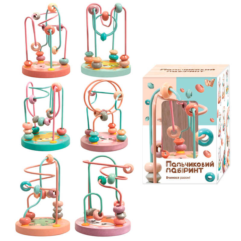 Пальчиковий лабіринт 58958 (60) "WToys", дерев'яний, в коробці