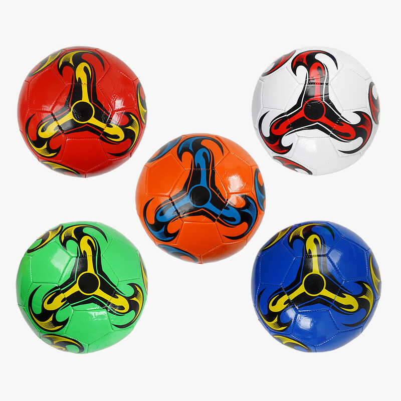 М`яч футбольний C 70163 (100) 5 кольорів, розмір №5, матеріал PVC, 260-270 грамів, гумовий балон, ВИДАЄТЬСЯ ТІЛЬКИ МІКС ВИДІВ