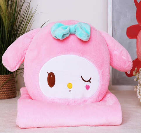 М`яка іграшка M 18282 (50) герой, текстильна, 38 см, плед 