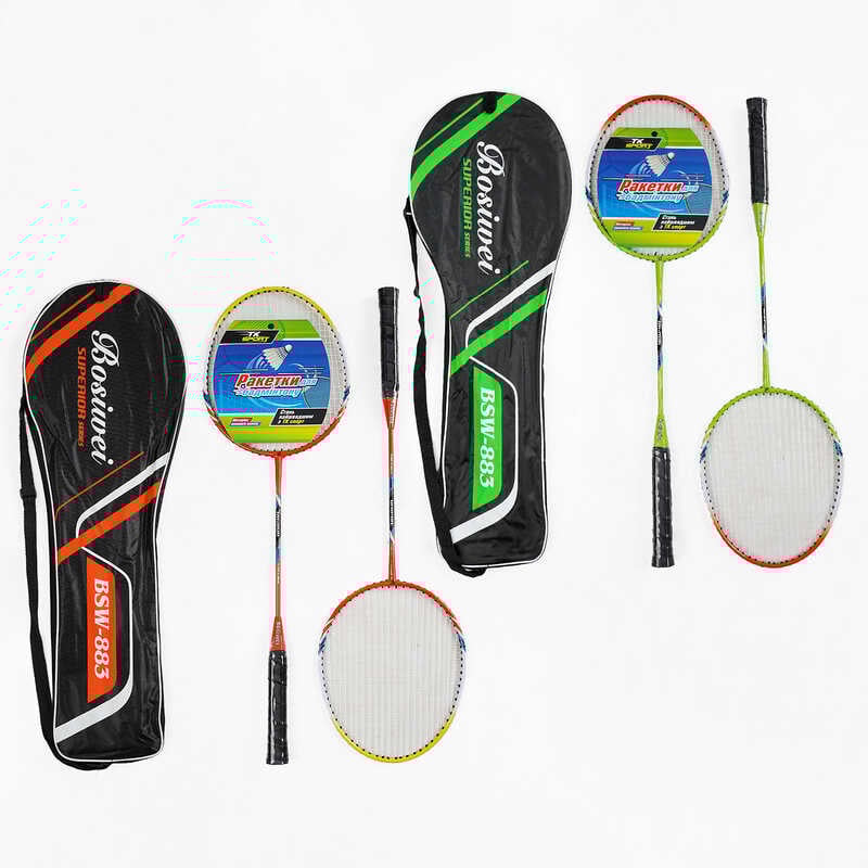 Бадмінтон C 70228 (40) "TK Sport", 2 кольори, 2 ракетки, металевий каркас, в чохлі