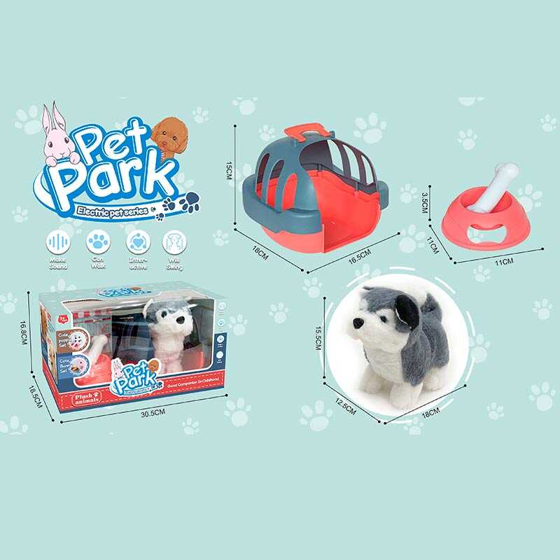 Улюбленець RA 001-8 (24/2) “Собачка”, ходить, звуки, переноска, аксесуари, на батарейках, в коробці