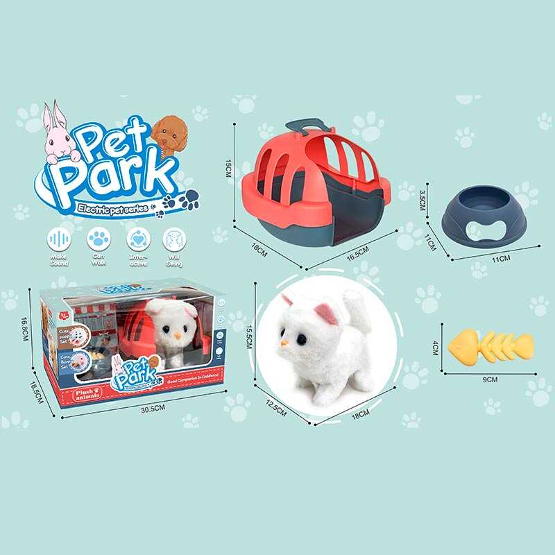 Улюбленець RA 001-14 (24/2) “Кошеня”, ходить, звуки, переноска, аксесуари, на батарейках, в коробці