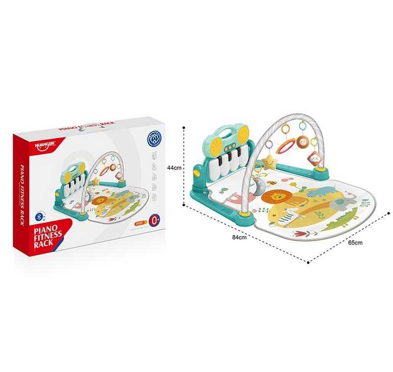 Килимок HE 0635 (12) знімна панель, пискавки, підсвічування, Bluetooth, мелодії, 5 підвісок, люстерко, режими гучності, в коробці