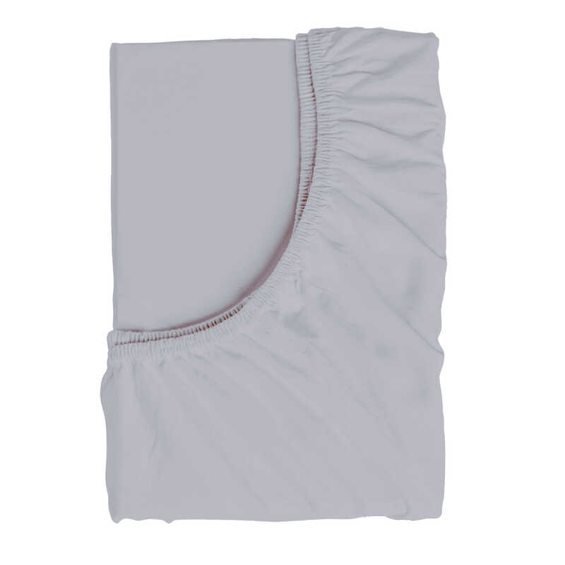 гр Простирадло на резинці для дитячого ліжечка 55649 (1) тканина РАНФОРС, колір - сірий, розмір 120*60 см "Bimbo"