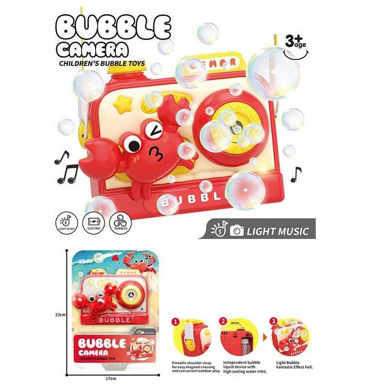 Установка з мильними бульбашками 2231 (60) камера, пляшечка з мильними бульбашками, автоматичний принцип, ремінець, на листі 