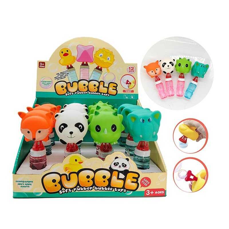 Мильні бульбашки AA 3001 (24/2) ЦІНА ЗА 12 ШТУК В БЛОЦІ, гумові тварини, в коробці