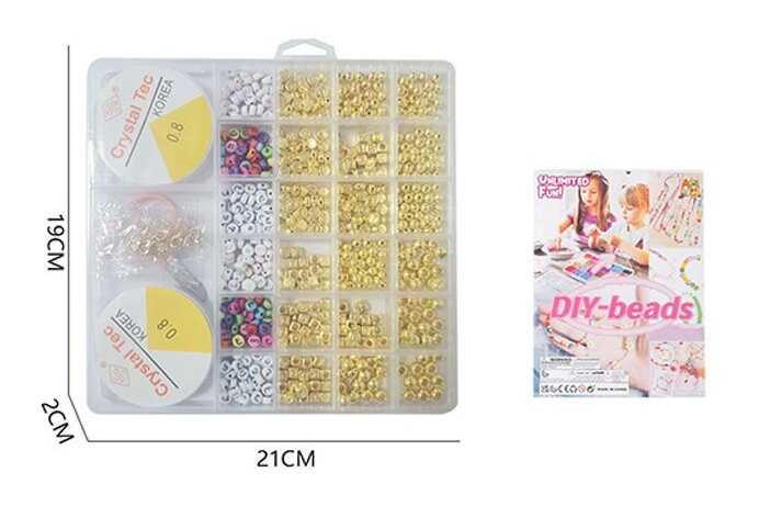 Набір бісеру H 26-9 (120/2) ліска, фурнітура, ножиці, в боксі