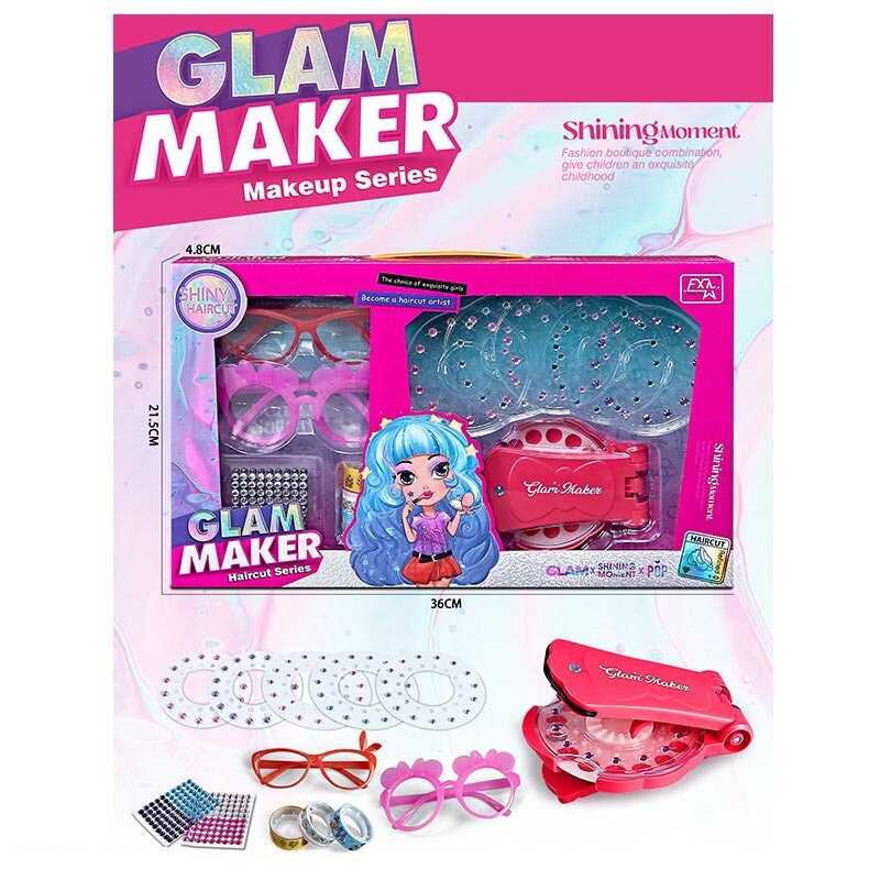 Набір прикрас FX 680-2 (72/2) окуляри, інструмент для створення зачісок, стрази, декоративний скотч, наліпки на нігті в коробці