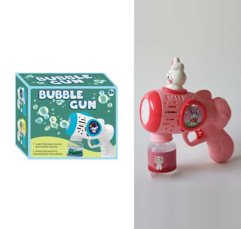 Пістолет з мильними бульбашками XD 800 J (96/2) підсвічування, автоматичний принцип, пляшечка з мильним розчином, в коробці