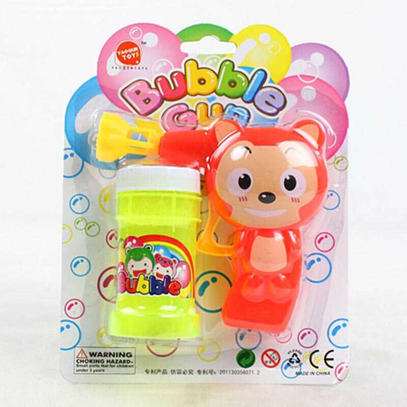 Пістолет з мильними бульбашками 632 O (252/2) механічний принцип роботи, мильний розчин, на листі