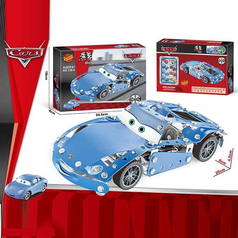 Конструктор металевий 128-4 (72/2) “Автомобіль”, інструменти, в коробці