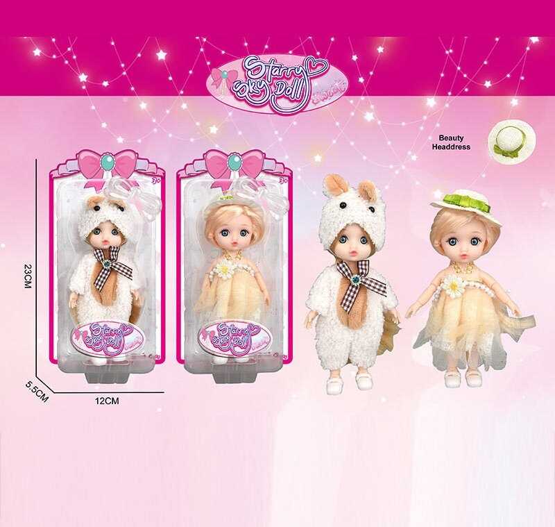 Лялька SK 100 A (144/2) 2 види, висота: 16 см, імітація скляних очей, шарнірні суглоби, на листі