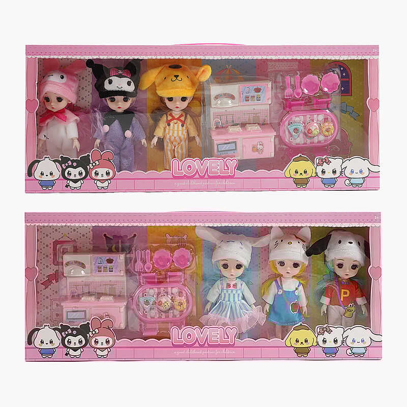 Набір ляльок XD 113-2 (60/2) 2 види, висота - 17 см, шарнірні суглоби, знімний одяг, взуття, аксесуари, рухомі елементи, в коробці