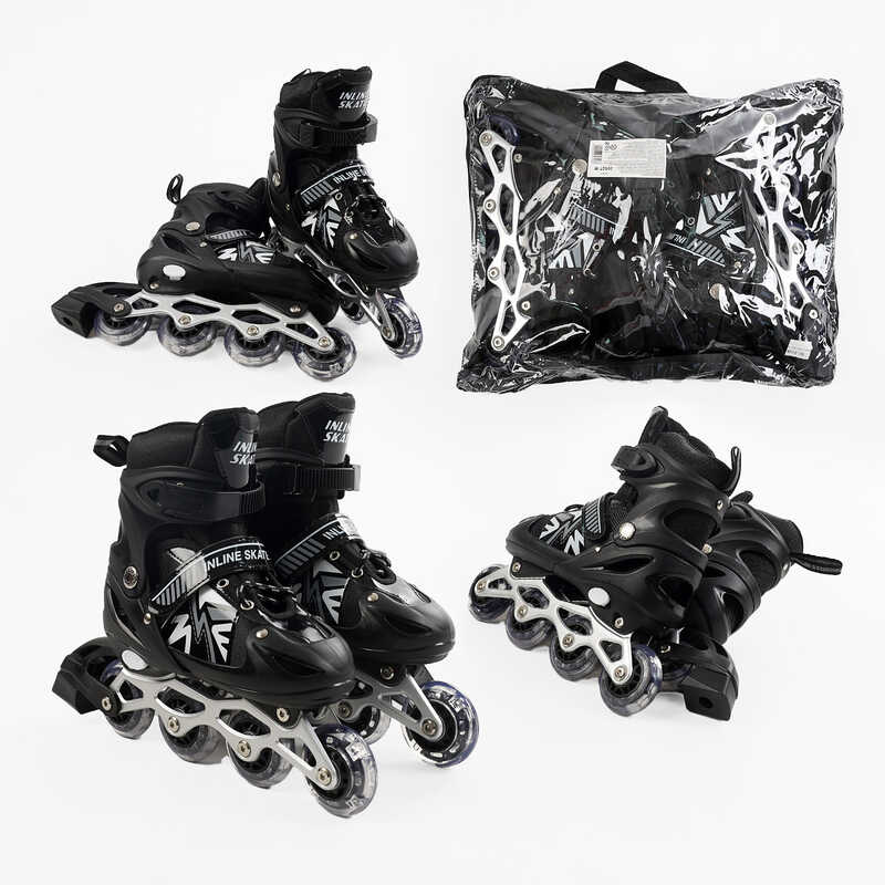 Ролики 30627-М /розмір 34-38/ колір – ЧОРНИЙ  