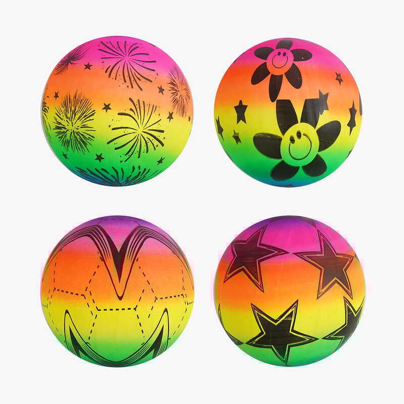 М`яч гумовий F 43250 (600) діаметр - 19 см, в пакеті, ВИДАЄТЬСЯ ТІЛЬКИ МІКС ВИДІВ