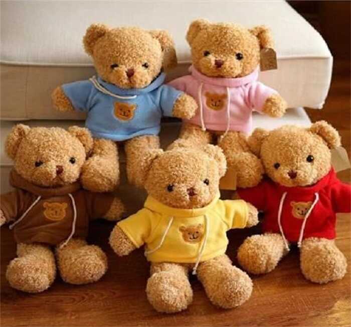 М`яка іграшка M 18527 (100) "Ведмедик", висота - 46 см, ВИДАЄТЬСЯ ТІЛЬКИ МІКС ВИДІВ