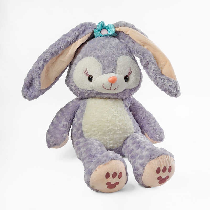 М`яка іграшка M 18235 (30) пластикові очі, аксесуар-квіточка, розмір без вушок: 37х34х82 см