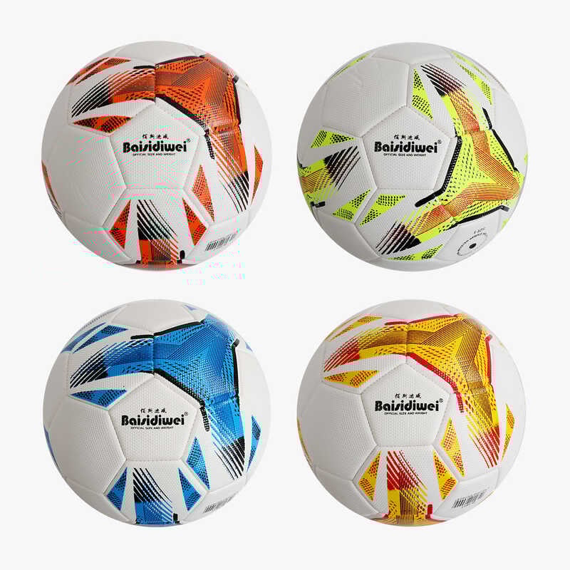 М`яч футбольний C 70455 (60) вага 400-420 грамів, матеріал PU, балон гумовий, розмір №5, ВИДАЄТЬСЯ ТІЛЬКИ МІКС ВИДІВ