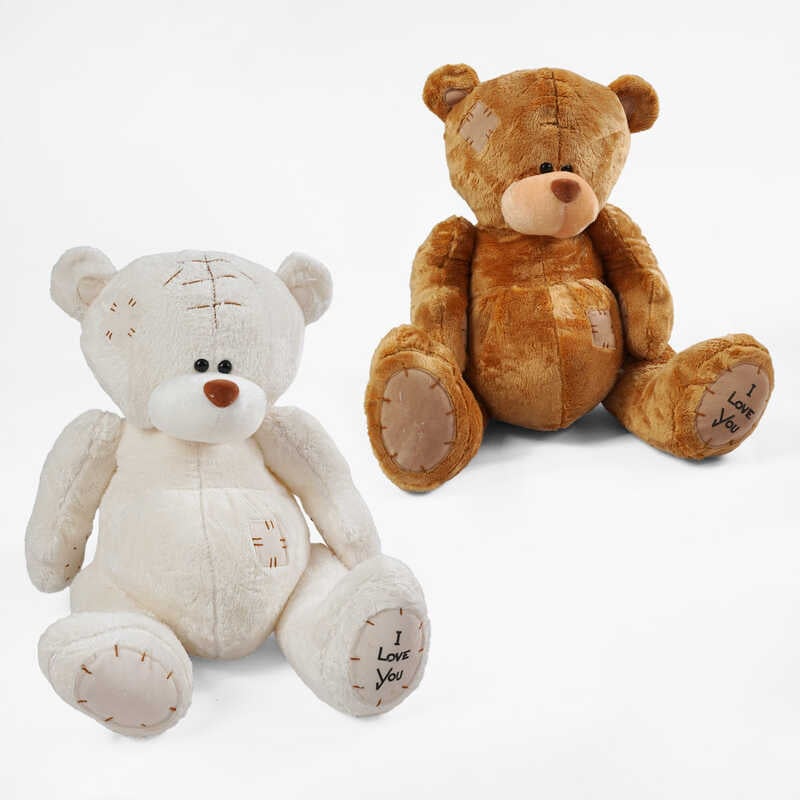 М`яка іграшка M 18476 (60) "Ведмедик", 2 кольори, розмір у сидячому положенні - 37 см