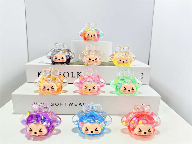 Брелок C 69947 (50) ЦІНА ЗА 12 ШТУК В УПАКОВЦІ, 6х3,5х4,5 см, металева фурнітура, наповнено рідиною, елементи всередині “плавають”, ремінець, дзвіночок, в пакеті