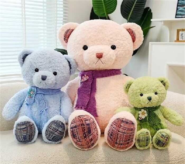 М`яка іграшка M 18484 (80) 3 кольори, “Ведмедик”, висота: 33 см, ВИДАЄТЬСЯ МІКС