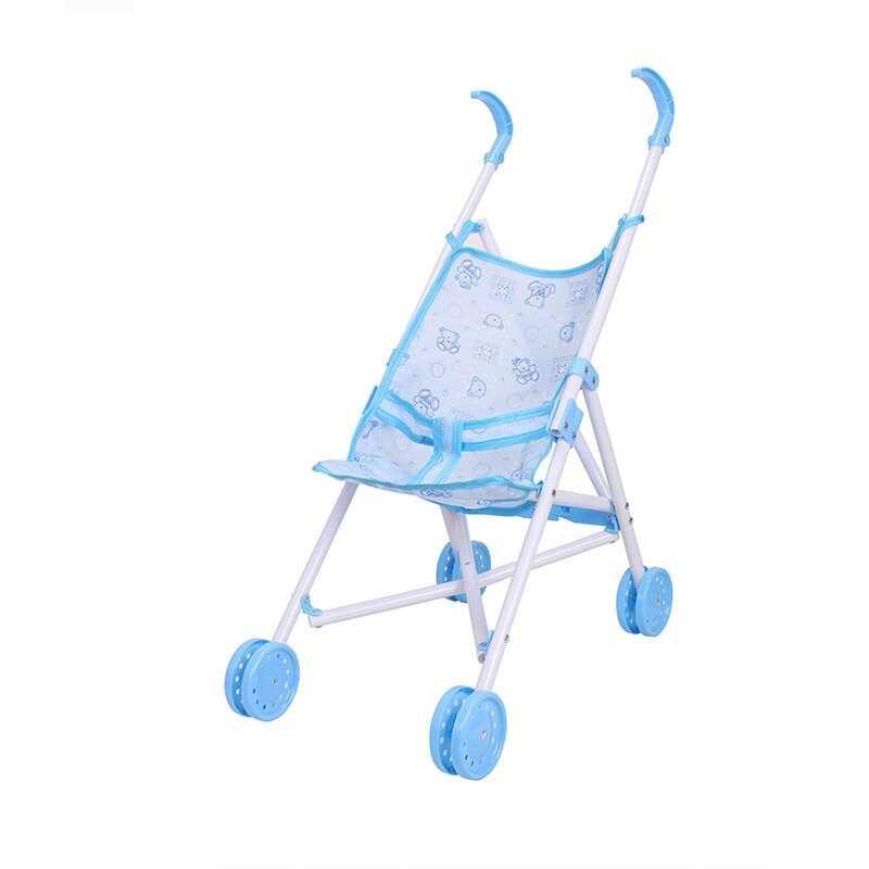 Візок для ляльки CS 7817 SL (72/2)  складна конструкція, пластиковий каркас, текстильне сидіння, подвійні колеса, в пакеті