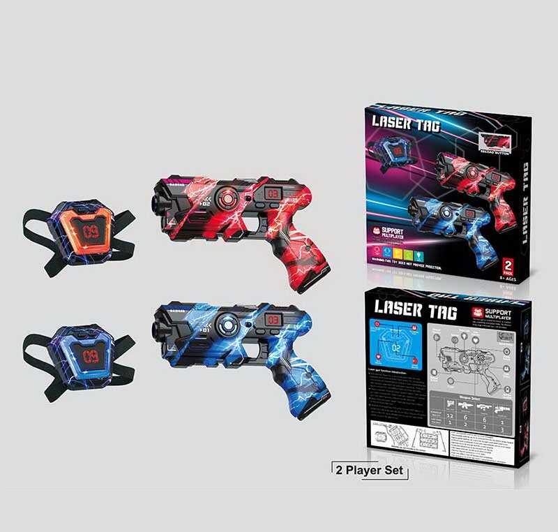 Пістолети з мішенями 2140 C (48/2) 2 пістолети, 2 мішені, підсвічування, звук, вібрація, в коробці