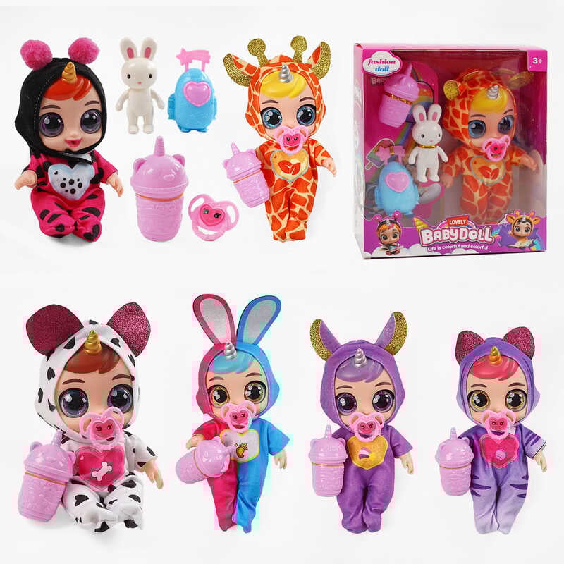 Лялька 216 A (72/2) 6 видів, в коробці, гумова, висота 20 см, говорить, сміється, плаче, знімний одяг, рухливі кінцівки, пляшечка, пустушка, аксесуари, ВИДАЄТЬСЯ ТІЛЬКИ МІКС ВИДІВ