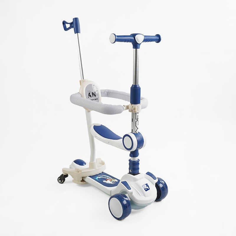 Самокат 5в1 "Skyper" GH-51784 (4) колеса PU125х40мм зі світлом, укр озвучування та підсвічування платформи,с ДОП. КОЛЕСАМИ, захисний бампер, в коробці