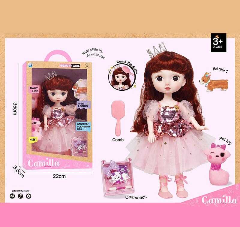 Лялька A 924 E (24/2) висота: 30 см, шарнірні суглоби, імітація скляних очей, аксесуари, в коробці