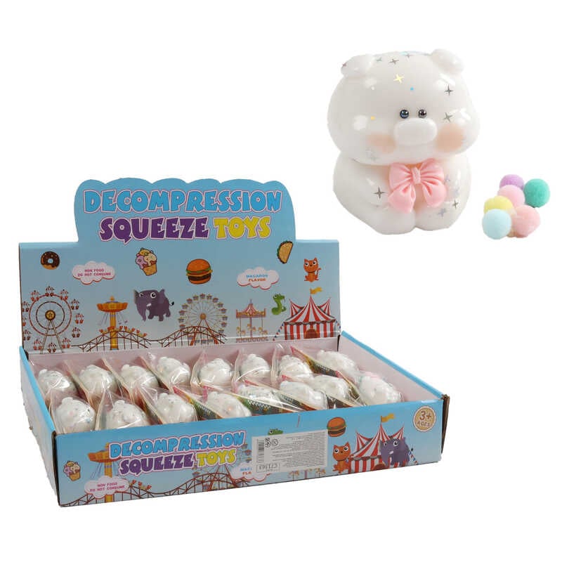 Гра антистрес C 71363 (24) ЦІНА ЗА 16 ШТУК В БЛОЦІ, м’які кульки, блискітки, в коробці