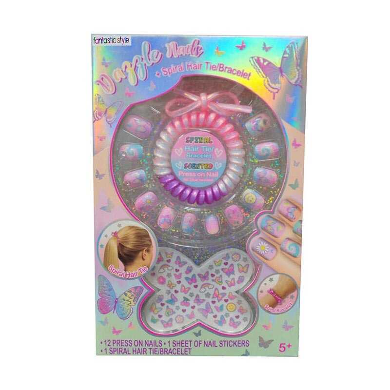 Накладні нігті C 232 A (192) 12 накладних нігтів, резинка, наліпки, в коробці