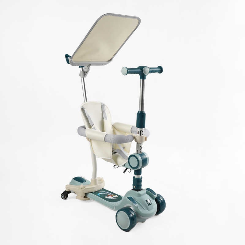 Самокат 5в1 "Skyper" FJ-93078 (4) колеса PU125х40мм зі світлом, укр озвучування та підсвічування платформи,с ДОП. КОЛЕСАМИ, захисний бампер, в коробці