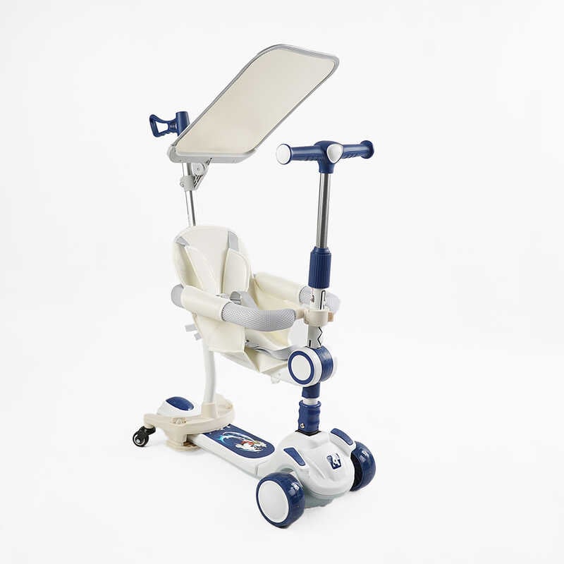 Самокат 5в1 "Skyper" FJ-59060 (4) колеса PU125х40мм зі світлом, укр озвучування та підсвічування платформи,с ДОП. КОЛЕСАМИ, захисний бампер, в коробці