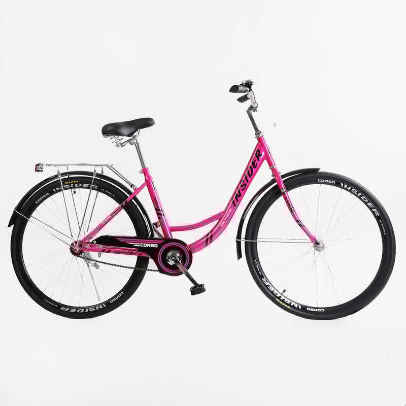 Велосипед міський Corso «Insider» 26`` SD-26476 (1) одношвидкісний, сталева рама 16.5``, багажник